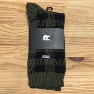 Sorel Women’s Crew Sock in Buffalo Plaid